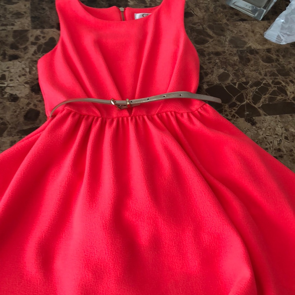 Girls Dress with gold belt